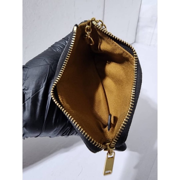 Authentic CELINE Triomphe Canvas Zipped Coin Purse/Wallet Black - Picture 9 of 12